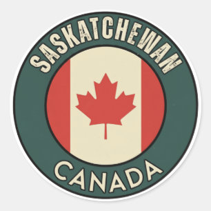 Province of Saskatchewan Canada Classic Round Sticker