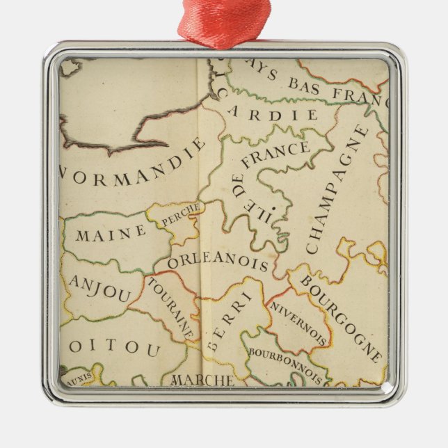 Provinces, France Metal Tree Decoration (Front)