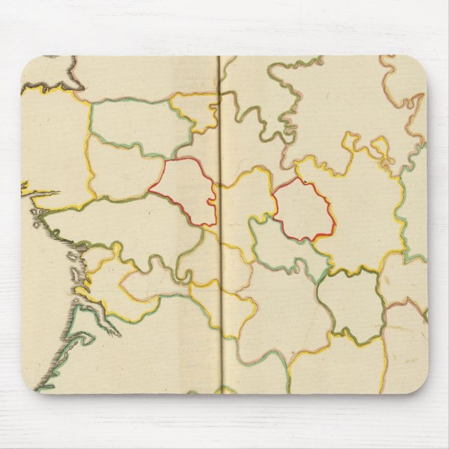 Provinces, France Outline Mouse Mat (Front)