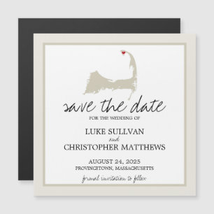 Provincetown Cape Cod Wedding Save the Date Magnetic Invitation