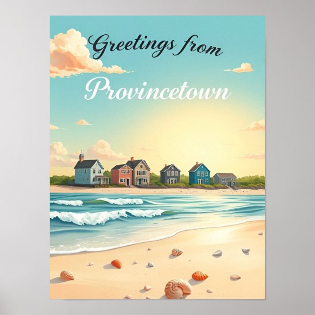 Provincetown, Massachusetts – Cape Cod Beaches Poster (Front)