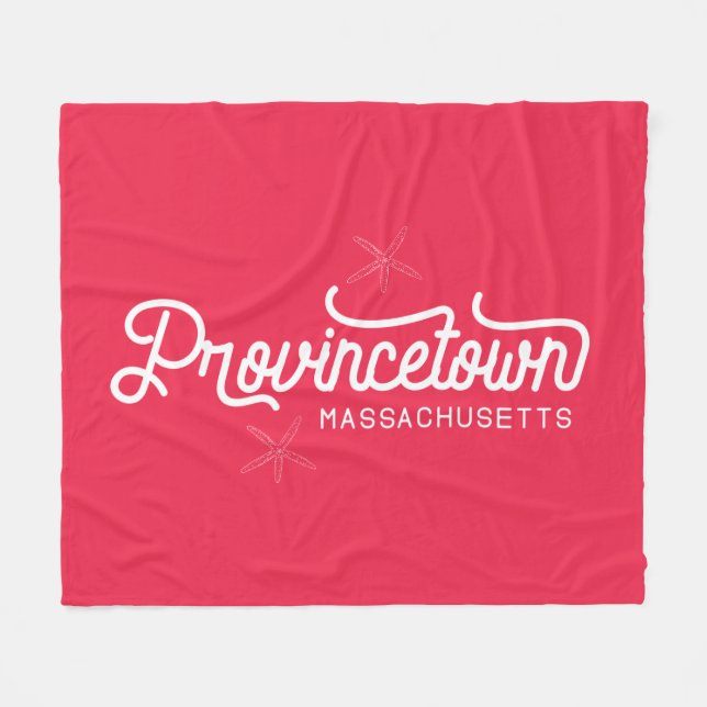 Provincetown Massachusetts Fleece Blanket (Front (Horizontal))