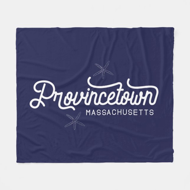 Provincetown Massachusetts Fleece Blanket (Front (Horizontal))
