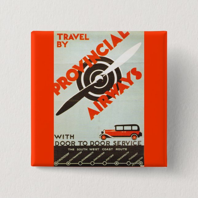 Provincial Airways 15 Cm Square Badge (Front)