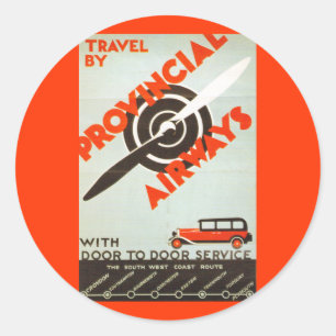 Provincial Airways Classic Round Sticker