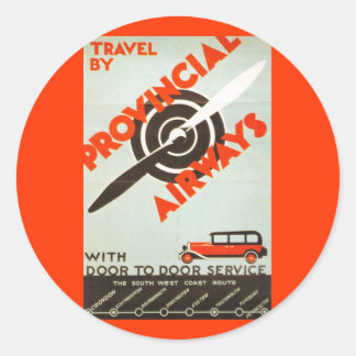 Provincial Airways Classic Round Sticker