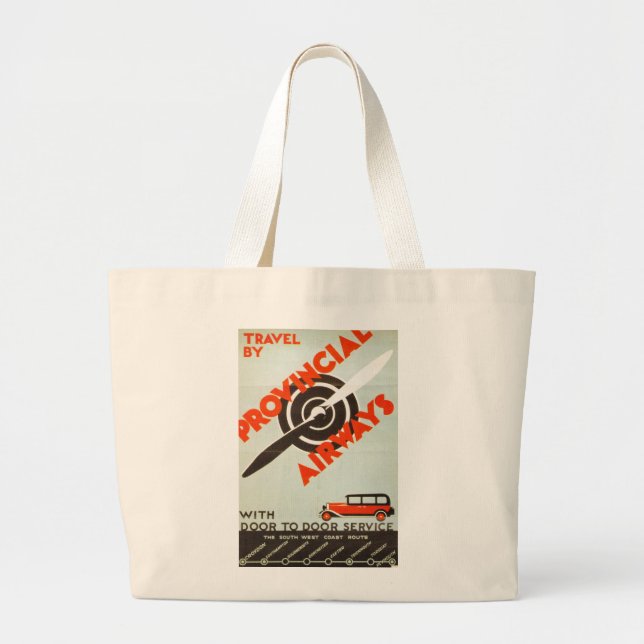 Provincial Airways Large Tote Bag (Front)