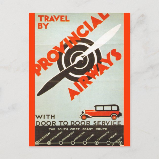 Provincial Airways Postcard (Front)