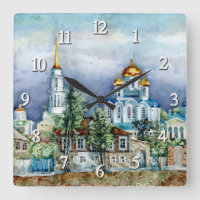 Provincial Small city Zadonsk  aquarelle