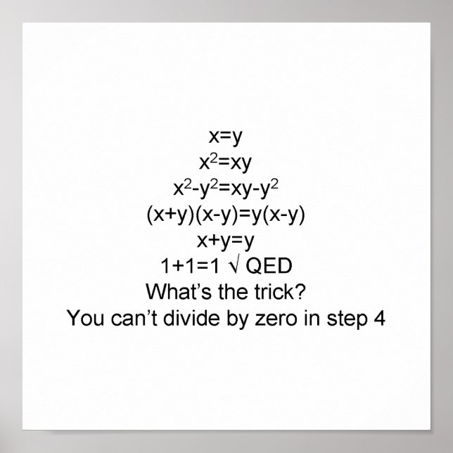 Proving 1+1=1 poster (Front)