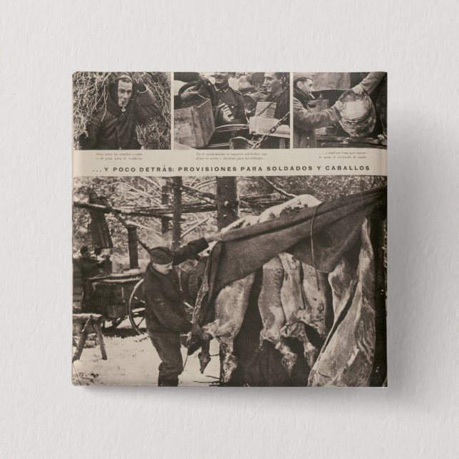 Provisions for soldiers & troops on Eastern 15 Cm Square Badge (Front)