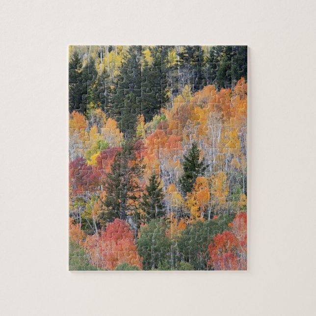 Provo River and aspen trees Jigsaw Puzzle (Vertical)