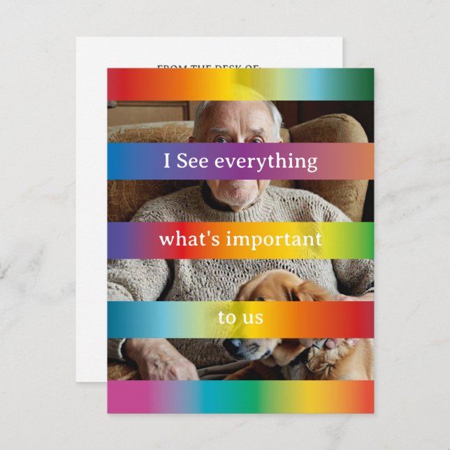 Provocative I see postcard rainbow colors  (Front/Back)