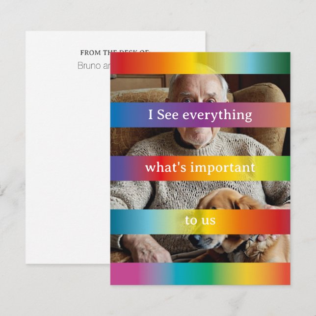 Provocative I see postcard rainbow colours  (Front/Back)