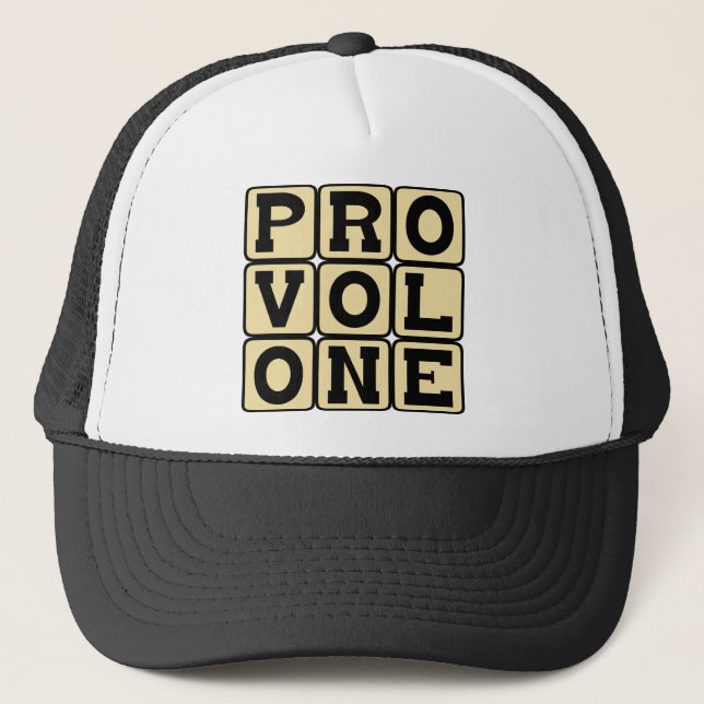 Provolone, Italian Cheese Trucker Hat (Front)