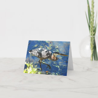 Prowl (Great Blue Heron #3) - Blank Note Card