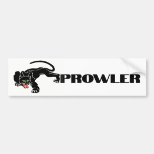 Prowler black cat panther symbolism stealth bumper sticker