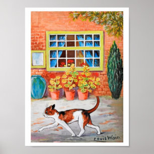 Prowling Cat, Louis Wain Poster