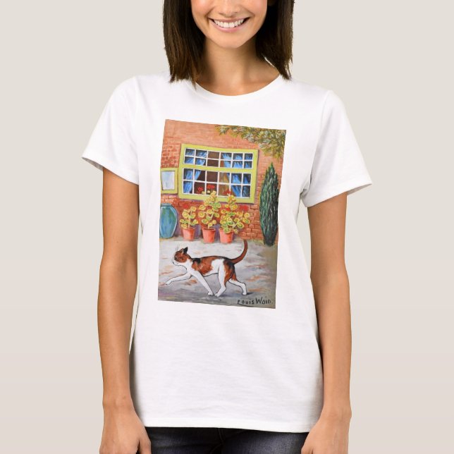 Prowling Cat, Louis Wain T-Shirt (Front)