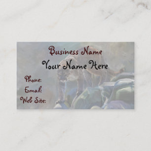 Prowling Cougar Mountain Lion Art Design Business Card