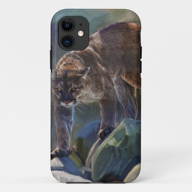Prowling Cougar Mountain Lion Art Design Case-Mate iPhone Case (Back)