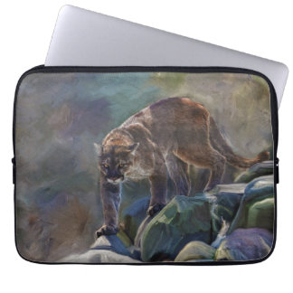 Prowling Cougar Mountain Lion Art Design Laptop Sleeve