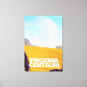 Proxima Centauri science fiction travel poster Canvas Print