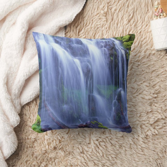 Proxy Falls in Oregon's Central Cascade Mountains Cushion (Blanket)