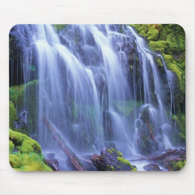 Proxy Falls in Oregon's Central Cascade Mountains Mouse Mat (Front)