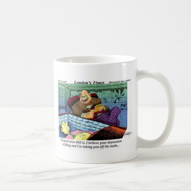 Prozac Time Over Funny Gifts & Collectibles Coffee Mug (Right)