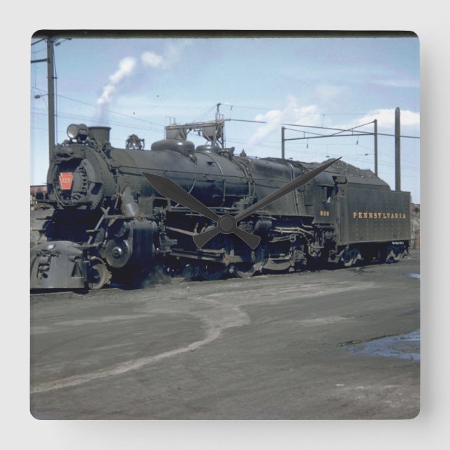 PRR electric class GG1 #4859_Trains Square Wall Clock (Front)