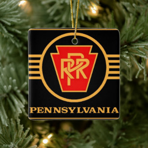PRR Logo, ceramic Christmas ornament           