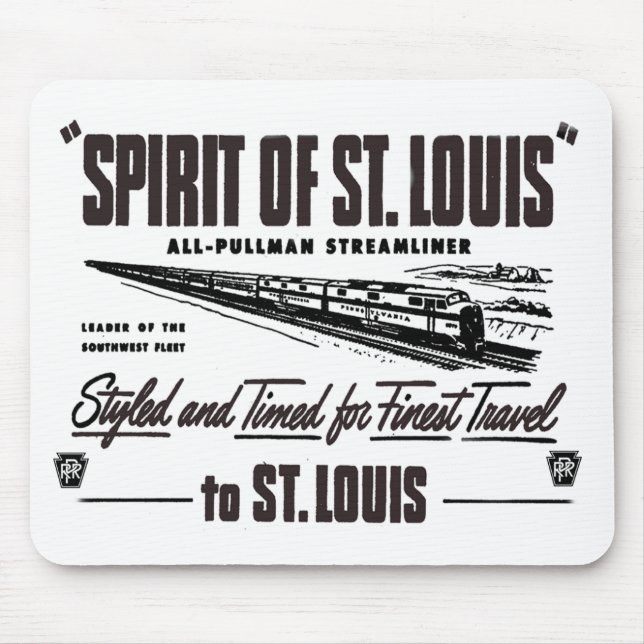 PRR The Spirit of St. Louis Passenger Train Mouse Mat (Front)
