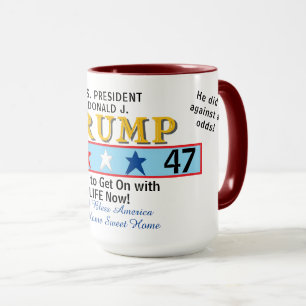 Prresident Trump 45 47 Geometric Stars Mug