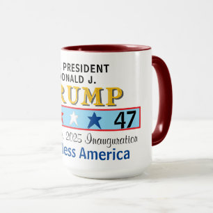 Prresident Trump 45 47 Inauguration Mug