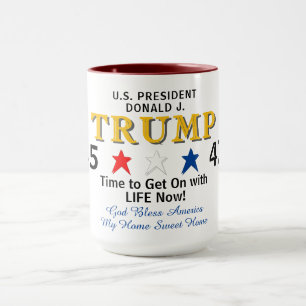 Prresident Trump 45 47 Red White Blue Mug