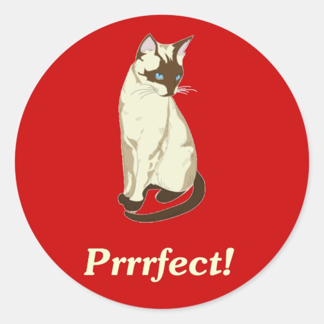 Prrrfect! Classic Round Sticker (Front)