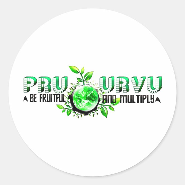Pru Urvu Classic Round Sticker (Front)