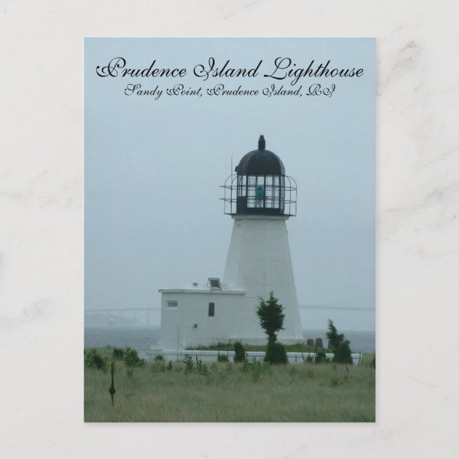 Prudence Island Lighthouse Postcard (Front)