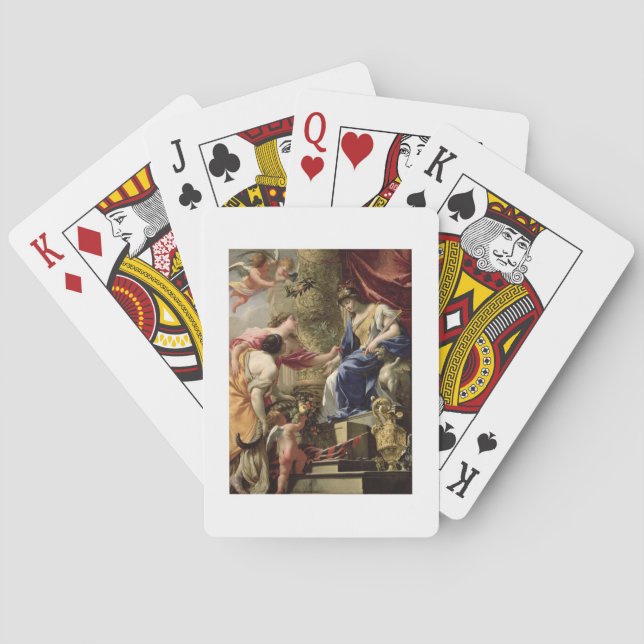 Prudence Leading Peace and Abundance, c.1645 (oil Playing Cards (Back)