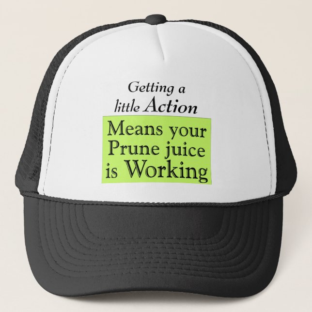 Prune juice trucker hat (Front)