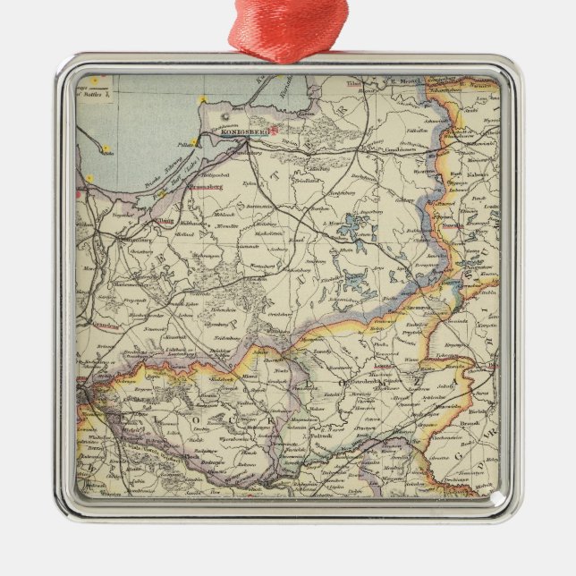 Prussia and Poland 2 Metal Tree Decoration (Front)