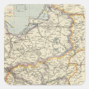 Prussia and Poland 2 Square Sticker