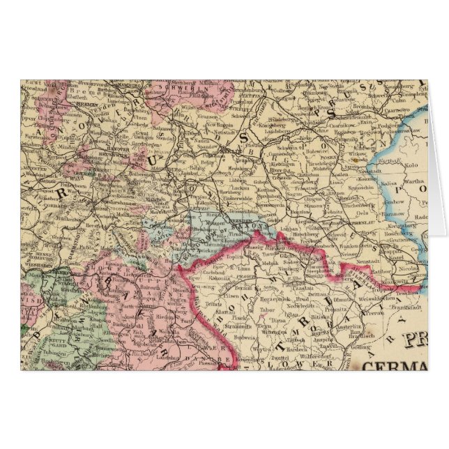 Prussia, German States Map by Mitchell (Front Horizontal)