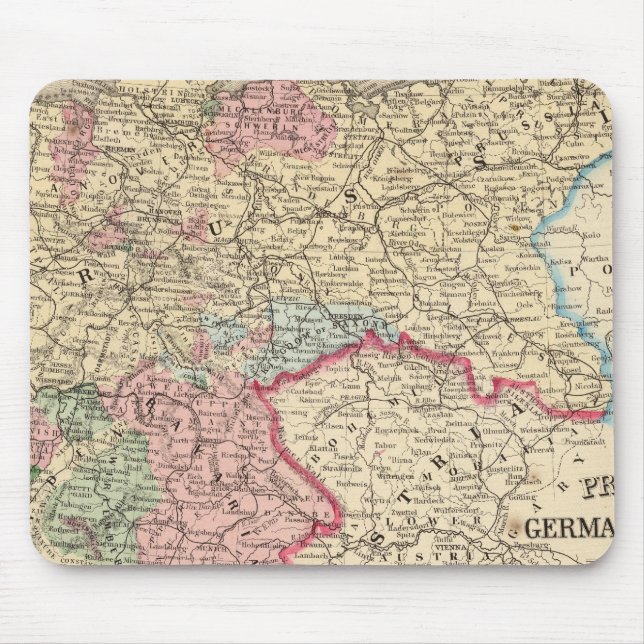 Prussia, German States Map by Mitchell Mouse Mat (Front)