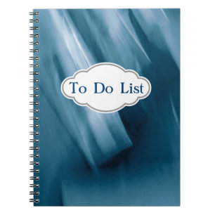 Prussian Blue Abstract Personalised Notebook