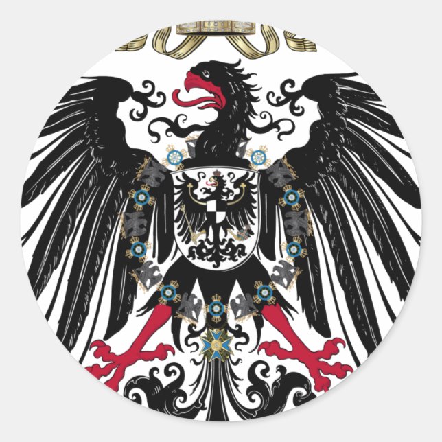 Prussian Eagle Classic Round Sticker (Front)