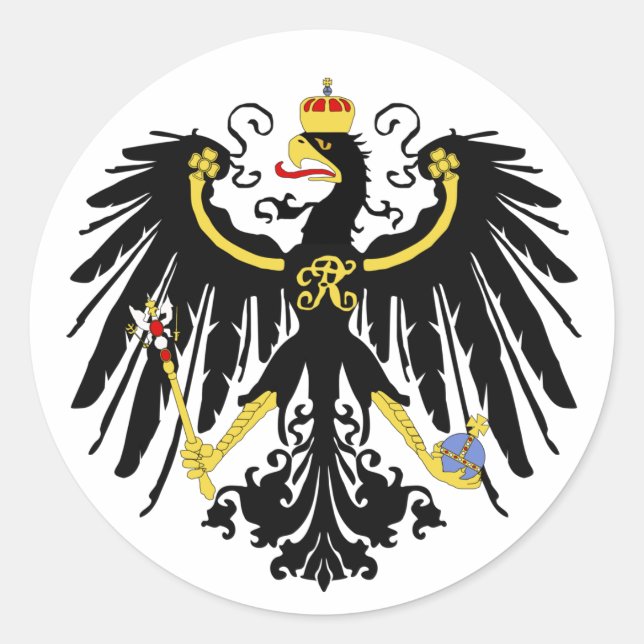 Prussian Eagle - Flagge Preußens - Reichsadle Classic Round Sticker (Front)