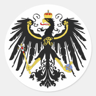 Prussian Eagle - Flagge Preußens - Reichsadle Classic Round Sticker