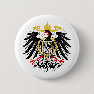 Prussian Eagle Red Black and Gold 6 Cm Round Badge